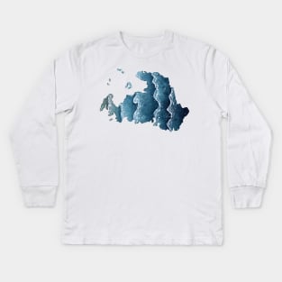 Drummond Island Watercolor Kids Long Sleeve T-Shirt